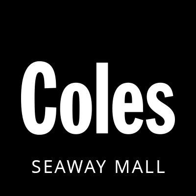 logo of Coles bookstore in Seaway Mall